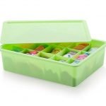 15 Grid Plastic Socks Organizer With Lid (Random Color)