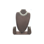 Silver flower necklace set