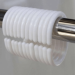 Shower Curtain Plastic Rings Pack of 32 Pcs with Glossy Finish(Glossy white)