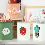 [WJI833] Plastic Desk Pen Stand (Random Design)
