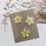 Flower Enamel Charm Pendant 24mm