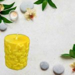 Yellow Daisy Pillar Soy Wax Candle
